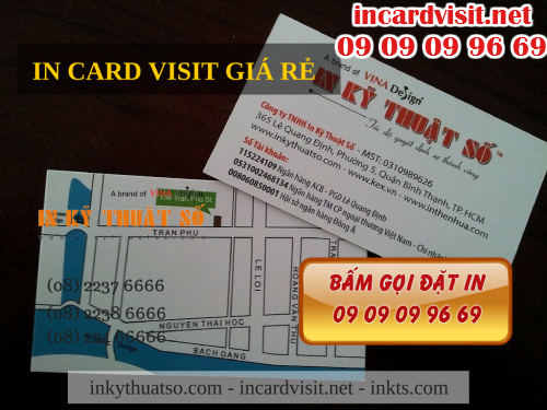 Bấm gọi đặt In card visit giá rẻ với Công ty TNHH In Kỹ Thuật Số - Digital Printing 