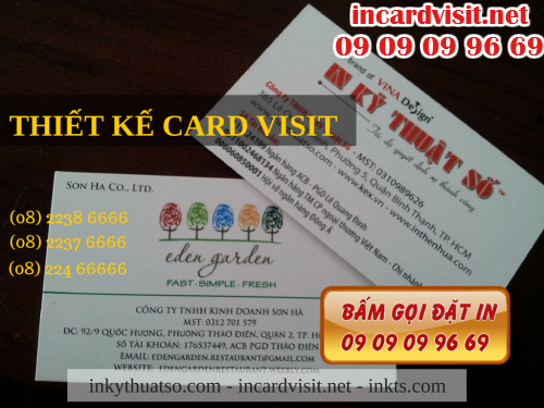 Bấm gọi Thiết kế card visit với Công ty TNHH In Kỹ Thuật Số - Digital Printing