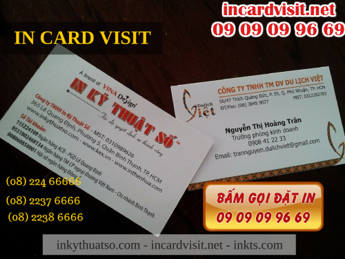 Bấm gọi đặt In card visit với Công ty TNHH In Kỹ Thuật Số - Digital Printing 